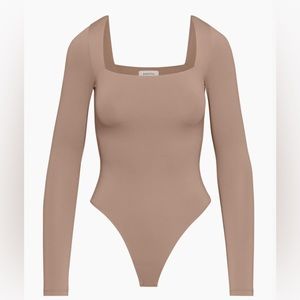 Contour Squareneck Longsleeve Bodysuit
with thong-cut bottom